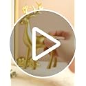LULU Deer 2-Piece Gold Resin Reindeer Figurines for Christmas Home Decor