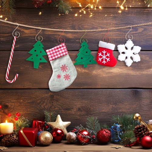 100 Pcs Gold Metal Christmas Ornament Hooks - S-Hangers for Tree Decor