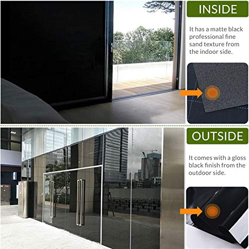 Total Blackout Window Film - 100% Light Blocking Static Cling, 17.7 x 78.7 inches