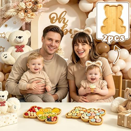 Bear Charcuterie Board - Beary Gender Reveal Baby Shower Party Decorations (Barri Design, Bears)
