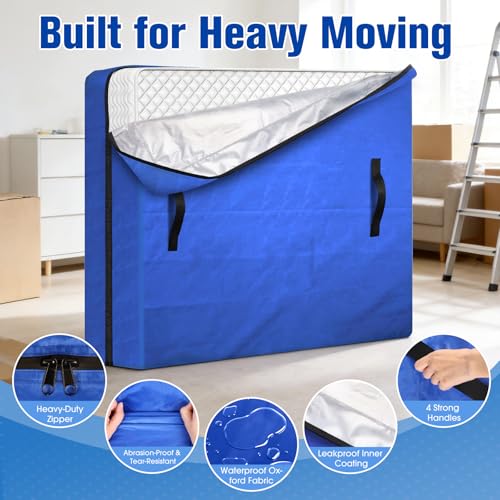 Extra Thick Waterproof Mattress Bags for Moving, Full Size 77"x57"x15"