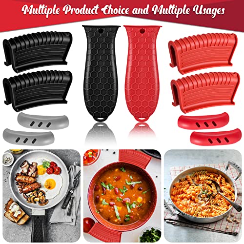 10-Piece Silicone Hot Handle Holder Set for Cast Iron Skillets and Pans