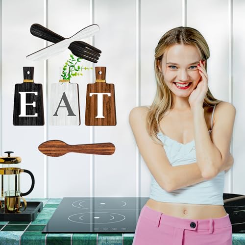 6-Piece Rustic Farmhouse Kitchen Wall Decor Wooden Hanging Sign Set