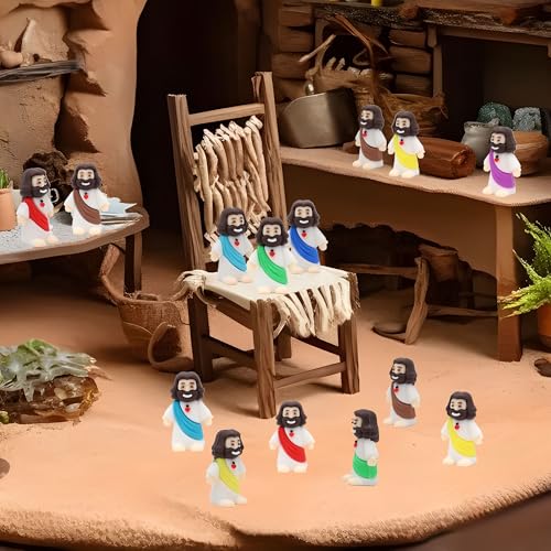 100 Pcs Mini Jesus Figurines Bulk Set for Religious Party Favors & Easter