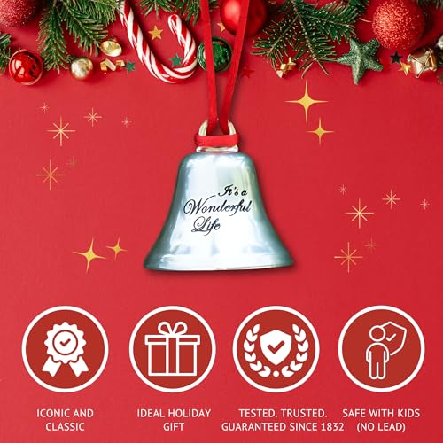 Steel Christmas Bell Ornament - It's a Wonderful Life Holiday Keepsake