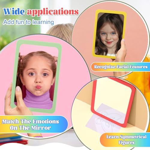 30 Pcs 6x4 Inch Shatterproof Acrylic Mirrors for DIY Crafts and Classrooms