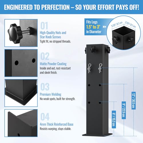 Heavy-Duty Bed Risers for College Dorms | Adjustable Heights 6-12in