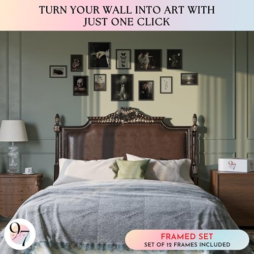 97 Decor Dark Academia Wall Art, 12pcs Gothic Prints for Room Decor