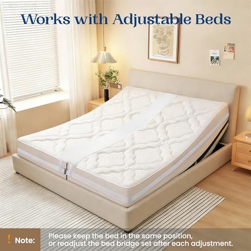 8-Inch Bed Bridge Twin to King Converter Kit with Adjustable Strap