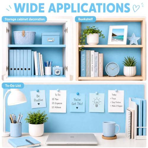 Light Blue Bulletin Board Paper Roll, 16" x 20ft Waterproof Fabric Backdrop