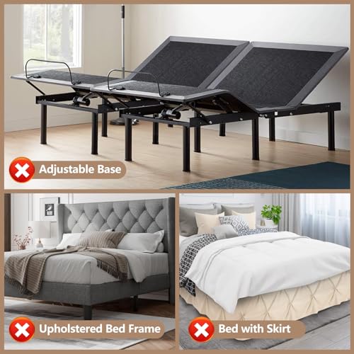 Extra Tall Mattress Slide Stopper for Metal Bed Frames, 2 Pack