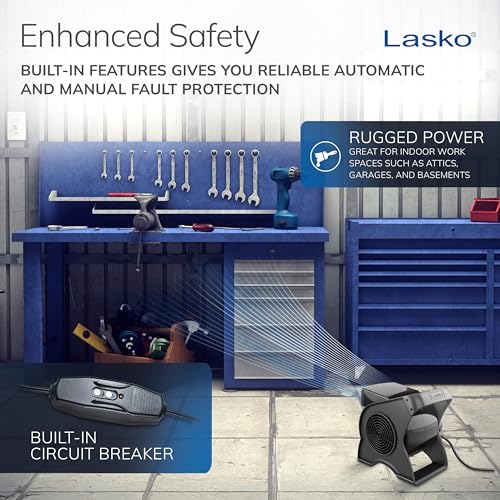 Lasko 12" Pivoting High-Velocity Utility Fan and Air Mover