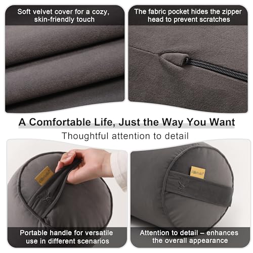 Long Body Pillow for Adults - Cylindrical Full Support Pillow