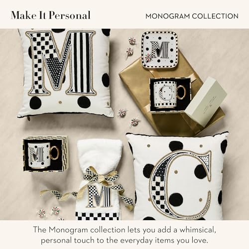 Ceramic Monogram Trinket Dish, 5.75-Inch Decorative Letter Plate