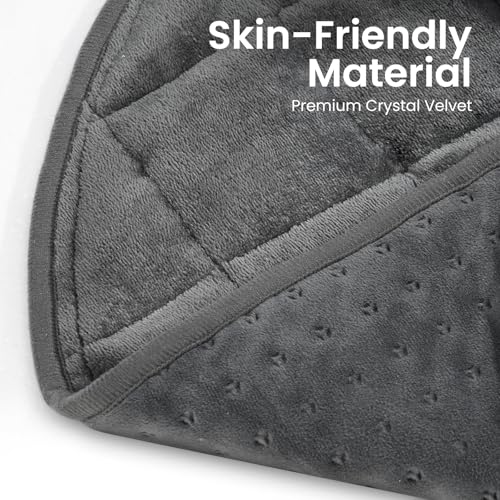 5lbs Weighted Heating Pad with 6 Heat Settings & Timer - Grey