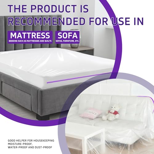 Heavy Duty Mattress Bag - 6 Mil Waterproof & Tear-Resistant, Full Size