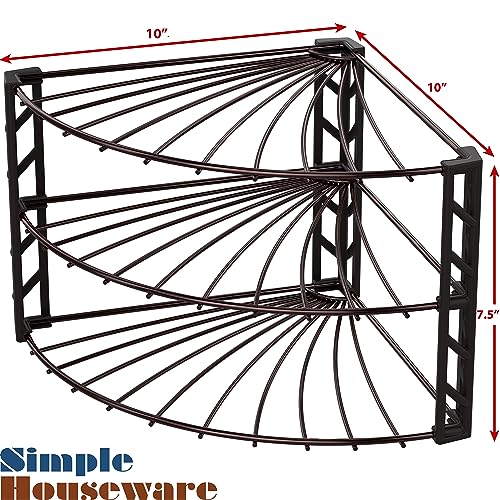 3-Tier Corner Shelf Organizer for Kitchen Counter and Cabinet
