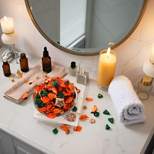 Scented Fall Potpourri with Dried Flowers and Oranges Bowl Filler