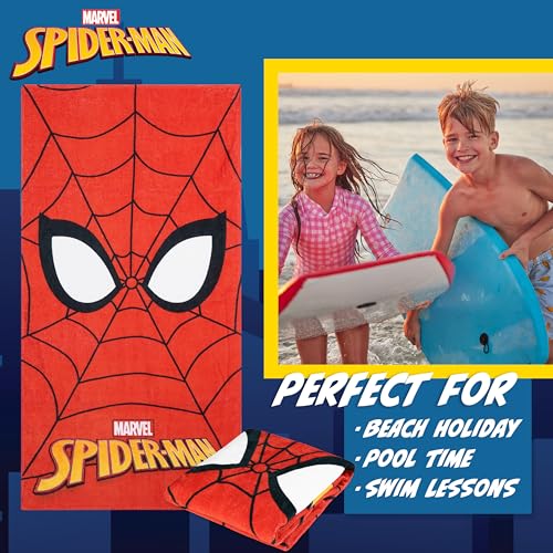 Disney Stitch Kids Beach Towel - Quick Dry, 55x27” for Pool & Vacation, Red Spiderman Variant