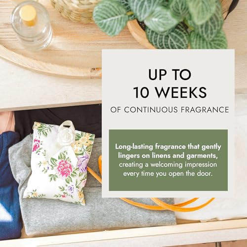 Floral Scented Sachets for Closets and Drawers, 2-Pack Long-Lasting Fragrance