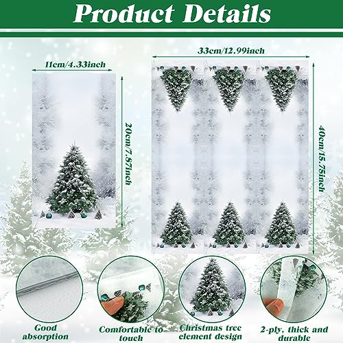 Cholemy Snowflake 200 Pcs Christmas Guest Napkins 2-Ply Paper Towels