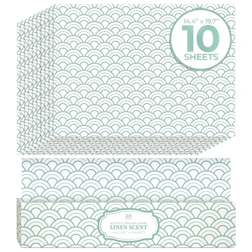 Linda's Essentials Large Lavender & Linen Scented Drawer Liners - 19.7 x 14.4 inches, Pack of 20