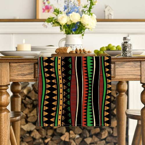 Artoid Mode Black History Month African Tribal Table Runner 13x72 Inch Pack of 2