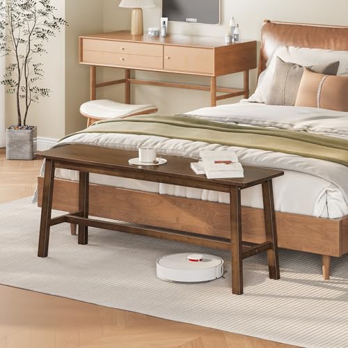 39-inch Bamboo Dining Bench, Sturdy Farmhouse Kitchen Table Bench