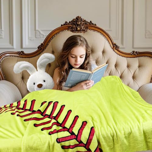 Wonfly Softball Throw Blanket for Boys Adults 60x80 in - Baseball Gifts