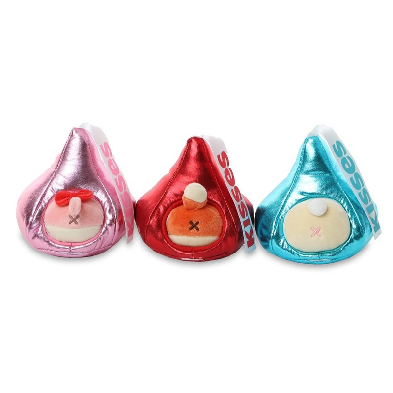 Anirollz Stuffed Animal Plush Toy - Official Hershey Kisses Chocolate Toy Blanket Outfitz Doll | Soft, Squishy, Warm, Cute, Comfort, Safe | Pillow with Kitty - Valentine's Day Gift 4" Kittiroll