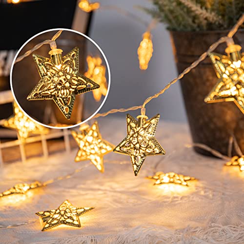 Vigdur Star String Lights 10FT Battery Operated Christmas Fairy Lights - Star Lights