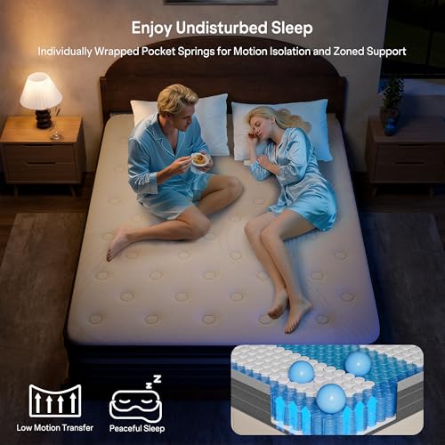 10 Inch Queen Hybrid Mattress in a Box - Medium Firm Pocket Springs