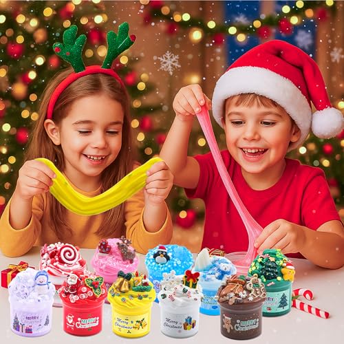 KYEVIS 2026 Slime Advent Calendar – Green, 24 Days of Creative Fun for Kids