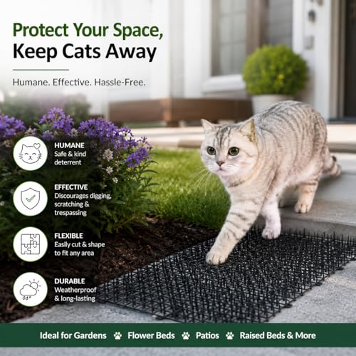 Indoor & Outdoor Anti-Digging Garden Spike Mat Prickle Strip (80" x 11")