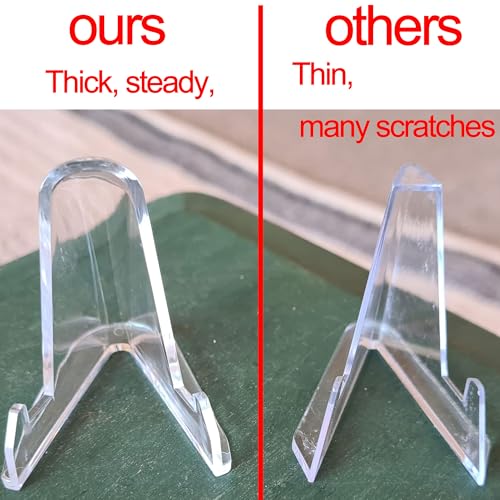 24-Pack Acrylic Display Stands for Trading Cards, Coins, and Collectibles