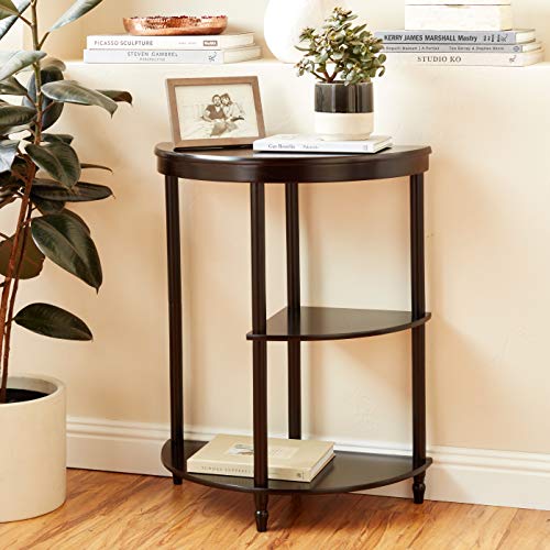 Frenchi Furniture Cherry 3-Tier Crescent ,Half Moon ,Hall / Console Table/End Table