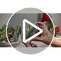 Mini Orange Christmas Tree - 8 Pcs Bottle Brush Holiday Decor