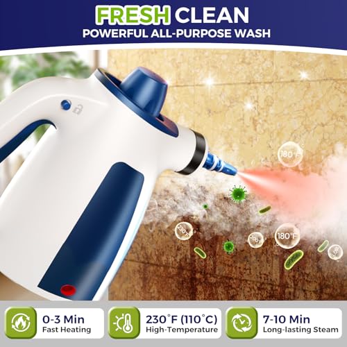 Handheld Steam Cleaner, 230°F Pressurized Steamer with 14 Accessories