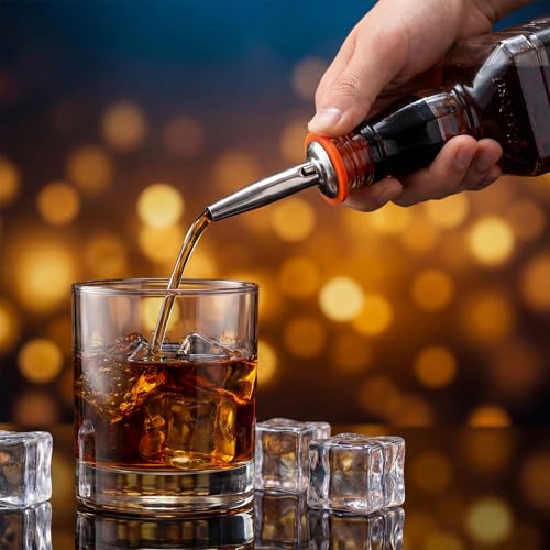 12 Pack Stainless Steel Liquor Bottle Pour Spouts - Precision Dispenser for Bar & Kitchen