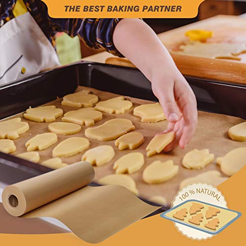 Unbleached Parchment Paper Roll with Cutter - 15 in x 200 ft (250 Sq Ft)