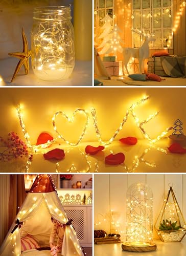 Minetom 6 Pack 7ft Battery Operated LED Fairy Lights Warm White