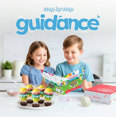 Kids Hot Air Balloon Baking Kit with Silicone Mold and Pre-Measured Ingredients