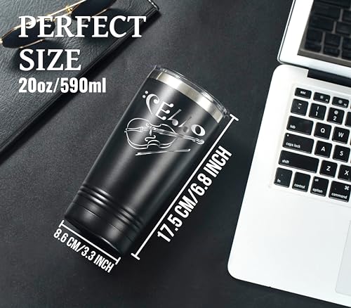 20 oz Insulated Stainless Steel Tumbler with Straw - Gift for Men & Women