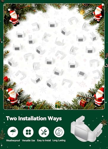 Brightown 100-Pack White Magnetic C9 Light Clips for C7/C9 String Lights (No Tools)
