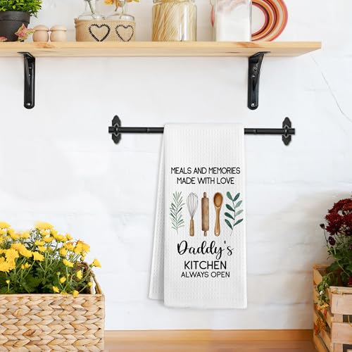 Gnmduw Daddy Gifts Kitchen Towels - Fathers Day Birthday Hand Dish Towel - 16x24 Inches from Daughter Son