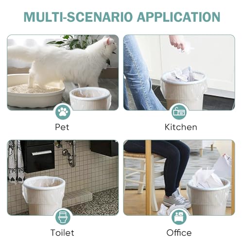 4 Gallon Small Trash Bags - 100 Count Unscented Leak-Proof Garbage Bags