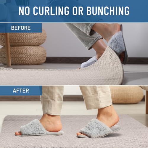 Non-Slip Rug Grippers for Hardwood Floors - Washable Anti-Slip Pads, 8 Pack