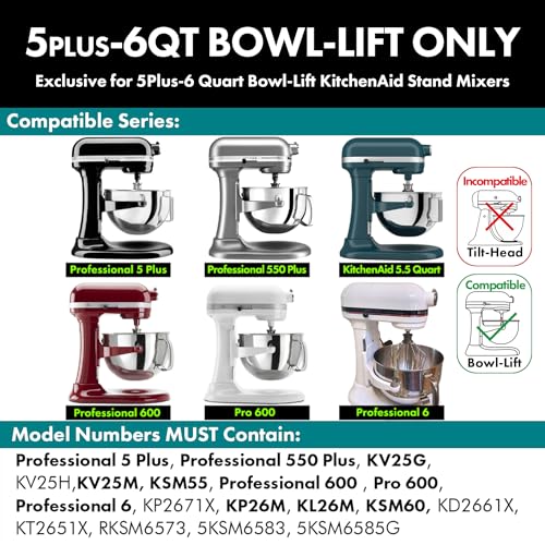 Stainless Steel Flat Beater Paddle for 5 and 6 Quart Bowl-Lift Mixers