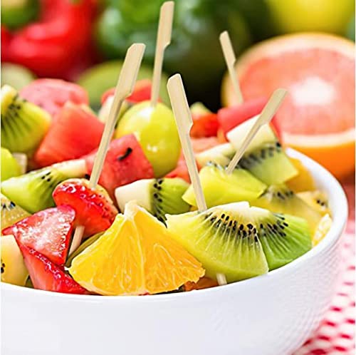 4.7 Inch Bamboo Skewers - 300 Pack Food & Cocktail Picks for Grilling & Appetizers