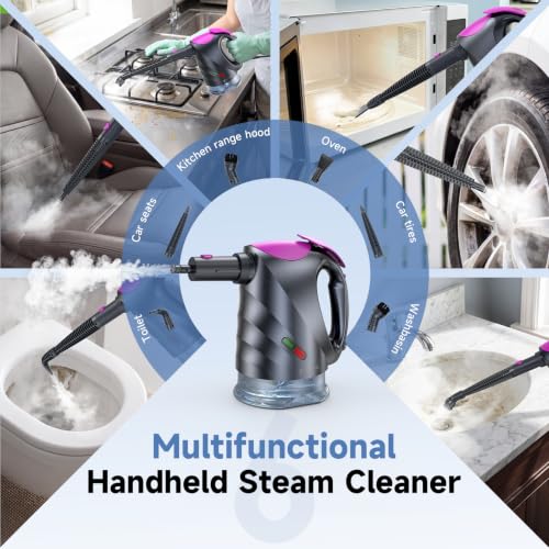 CozyCub 2-in-1 Steam Mop and Detachable Handheld Steam Cleaner with 8 Accessories